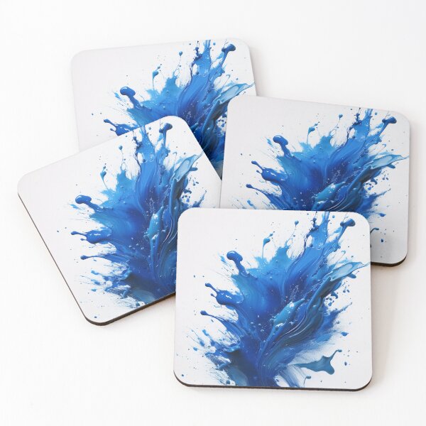 Item preview, Blue Paint Burst Abstract – Dynamic Liquid Motion Art Sticker designed and sold by Picmagico.