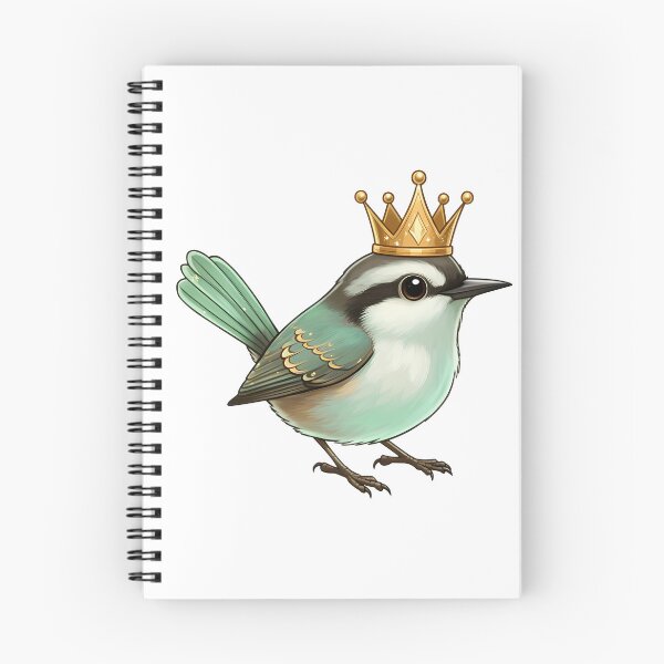 Item preview, Wren with Crown Tiny Royalty Print designed and sold by WrenAndWhimsy.
