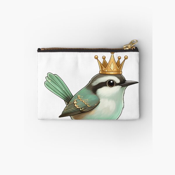 Item preview, Wren with Crown Tiny Royalty Print designed and sold by WrenAndWhimsy.