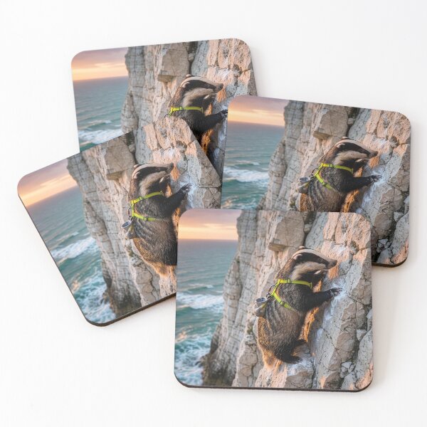Item preview, Free Climbing Badger Scales Cliffs of Dover designed and sold by Tridentulus.