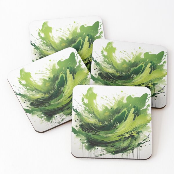 Item preview, Green Paint Drip Abstract – Expressive Nature Motion Sticker designed and sold by Picmagico.