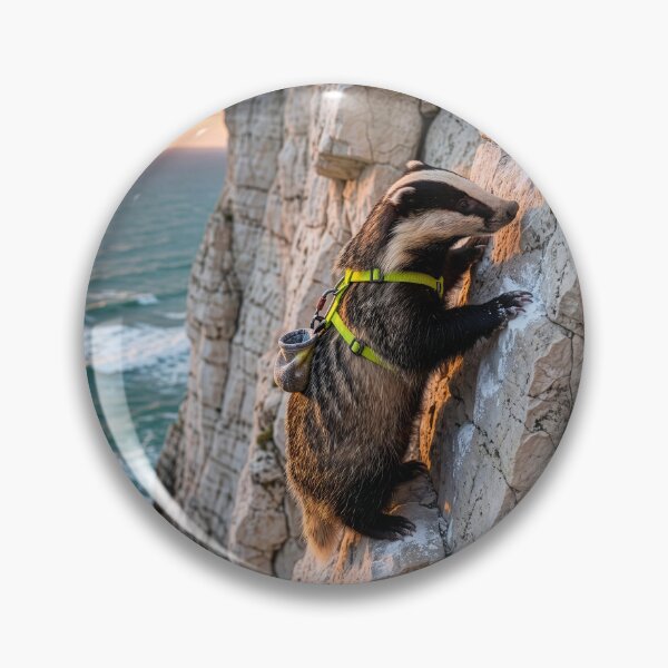 Item preview, Free Climbing Badger Scales Cliffs of Dover designed and sold by Tridentulus.