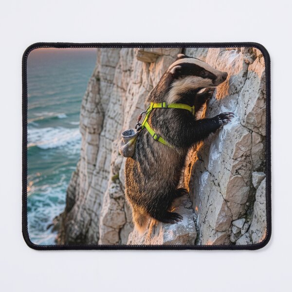 Item preview, Free Climbing Badger Scales Cliffs of Dover designed and sold by Tridentulus.