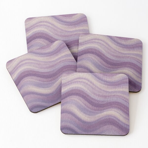 Item preview, Lavender Coastal Waves Knitted Textile Pattern designed and sold by frumixart.
