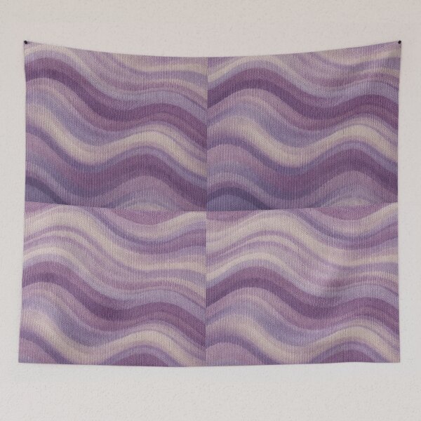 Item preview, Lavender Coastal Waves Knitted Textile Pattern designed and sold by frumixart.