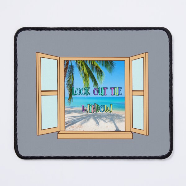 Item preview, Look Out The Window – Vibrant Beach View Illustration designed and sold by Aimetoi.
