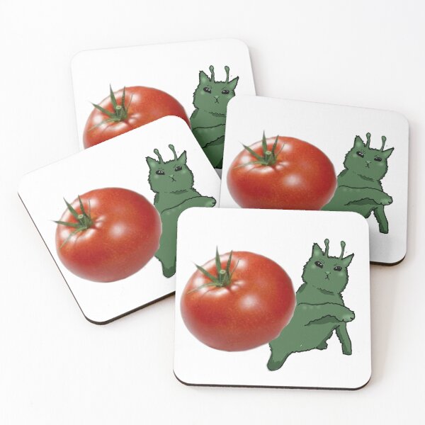 Item preview, Glorpy cat throwing tomato designed and sold by MysticRacoon6.