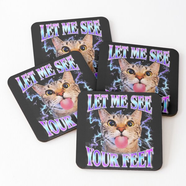 Item preview, Funny Wide Eyed Cat Meme With Chaotic Energy Typography designed and sold by Masonixem.