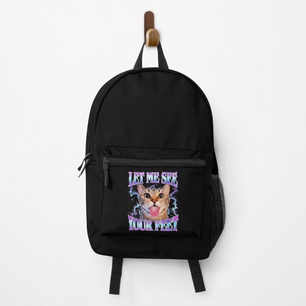 Item preview, Funny Wide Eyed Cat Meme With Chaotic Energy Typography designed and sold by Masonixem.