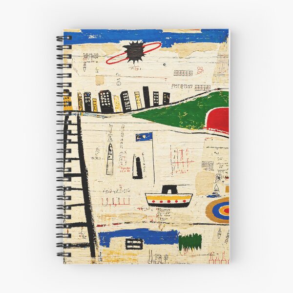 Item preview, Abstract Urban Collage Painting With Naive Cityscape and Cosmic Symbols designed and sold by Modaozushi216.