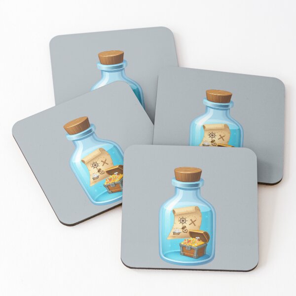 Item preview, Treasure In A Bottle – Pirate Map Adventure Illustration designed and sold by Aimetoi.