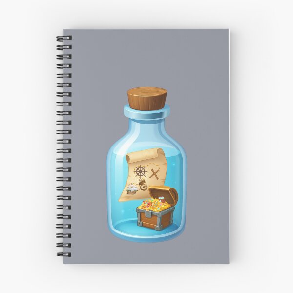 Item preview, Treasure In A Bottle – Pirate Map Adventure Illustration designed and sold by Aimetoi.