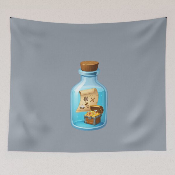 Item preview, Treasure In A Bottle – Pirate Map Adventure Illustration designed and sold by Aimetoi.