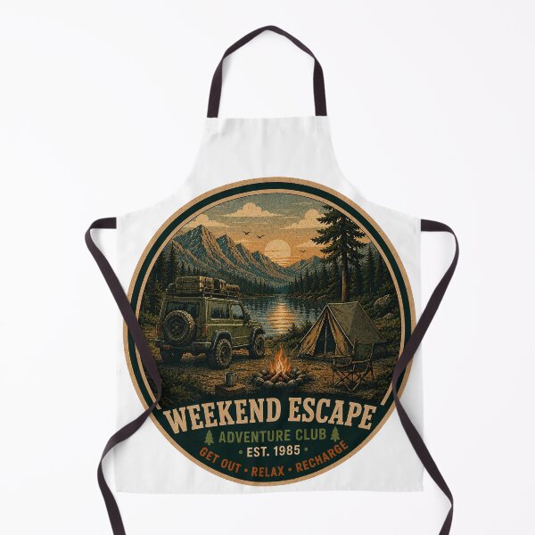 Item preview, WEEKEND ESCAPE Retro Badge – Vintage Adventure Graphic designed and sold by Mac Sketches.