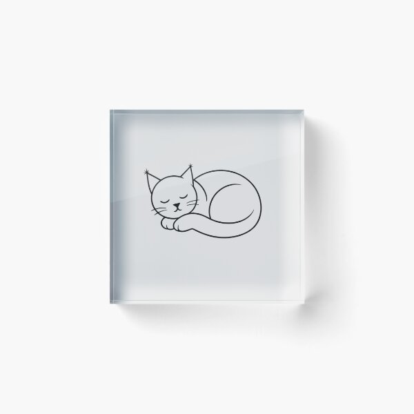 Item preview, Zen Sleeping Cat Minimalist Line Art Journal designed and sold by tineldesign.