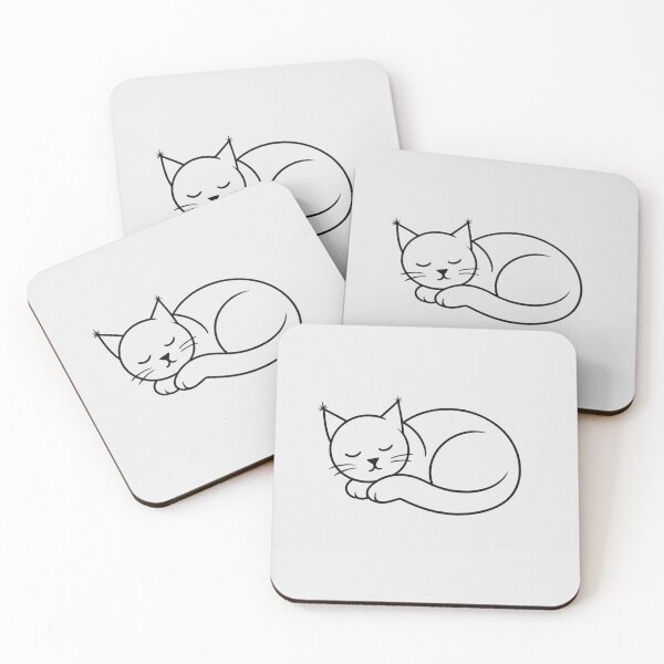 Item preview, Zen Sleeping Cat Minimalist Line Art Journal designed and sold by tineldesign.