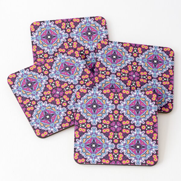Item preview, Pink and Purple Tribal Geometric Mandalas Pattern designed and sold by mrhighsky.