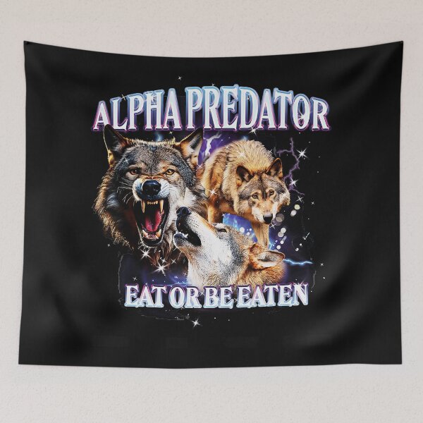 Item preview, Alpha Wolf Predator With Dark Vintage Wilderness Energy designed and sold by Masonixem.