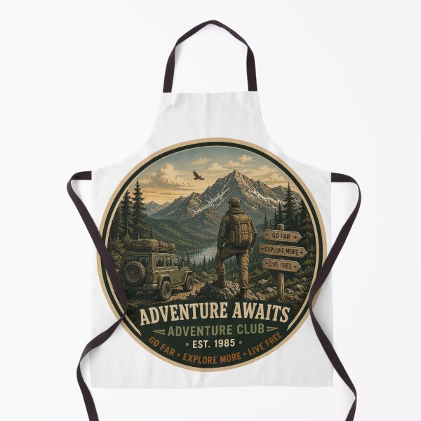 Item preview, ADVENTURE AWAITS Retro Badge – Vintage Adventure Graphic designed and sold by Mac Sketches.