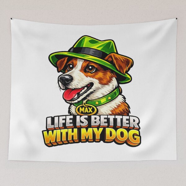 Item preview, La vida es mejor con Max, el perro. designed and sold by AleksKos.