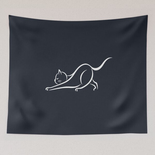 Item preview, Abstract Feline Flow Dark Minimalist Tall Mug designed and sold by tineldesign.