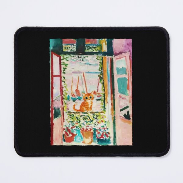 Item preview, Orange Cat Sitting By Open Window In Soft Watercolor designed and sold by JordynLadukeg65.