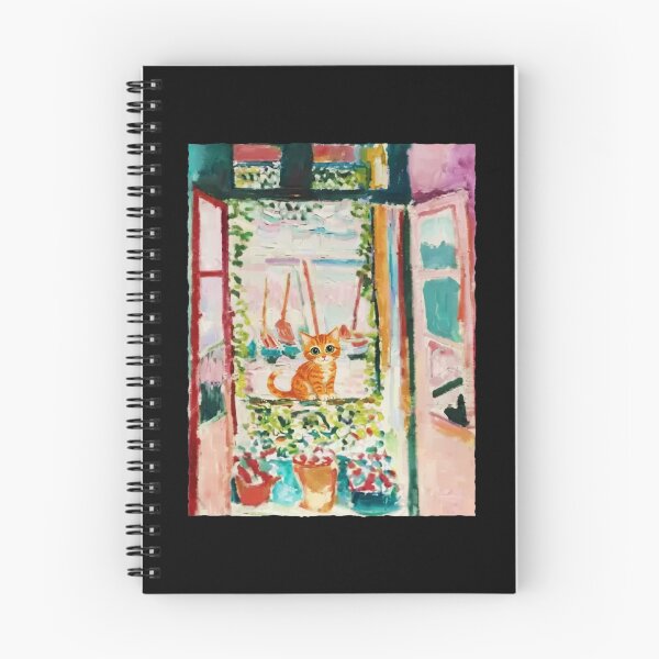Item preview, Orange Cat Sitting By Open Window In Soft Watercolor designed and sold by JordynLadukeg65.