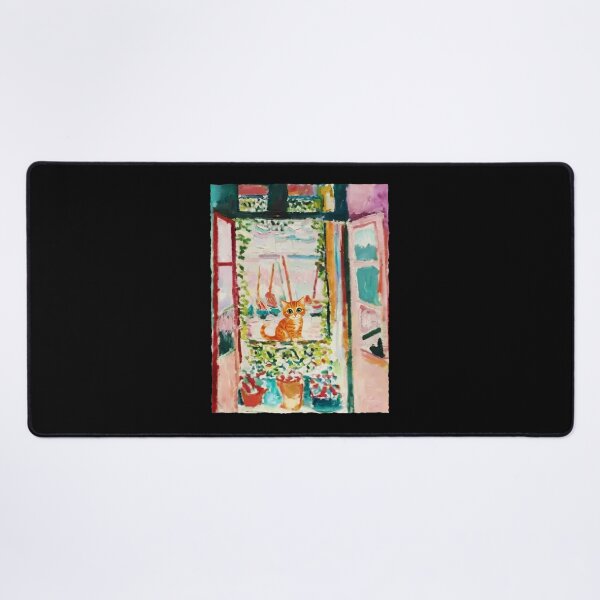 Item preview, Orange Cat Sitting By Open Window In Soft Watercolor designed and sold by JordynLadukeg65.