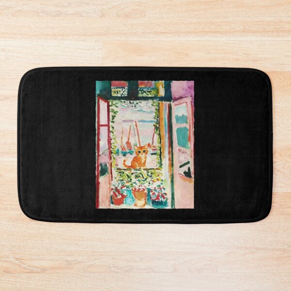 Item preview, Orange Cat Sitting By Open Window In Soft Watercolor designed and sold by JordynLadukeg65.