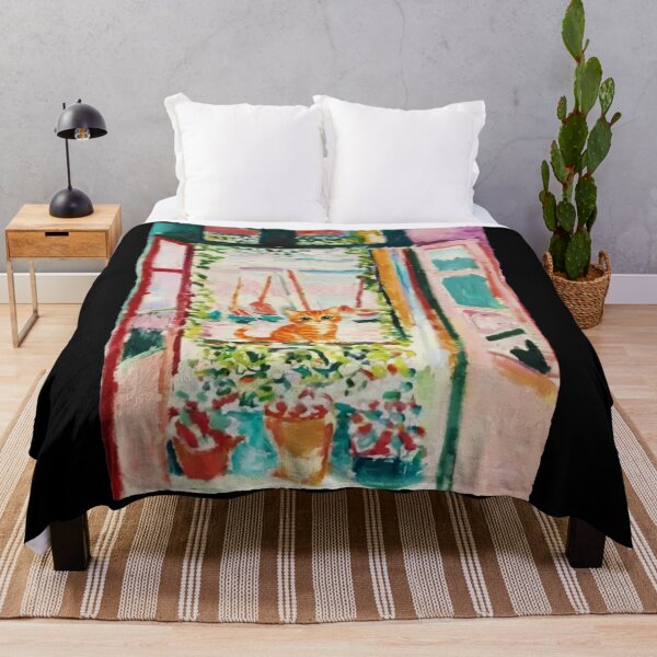Item preview, Orange Cat Sitting By Open Window In Soft Watercolor designed and sold by JordynLadukeg65.