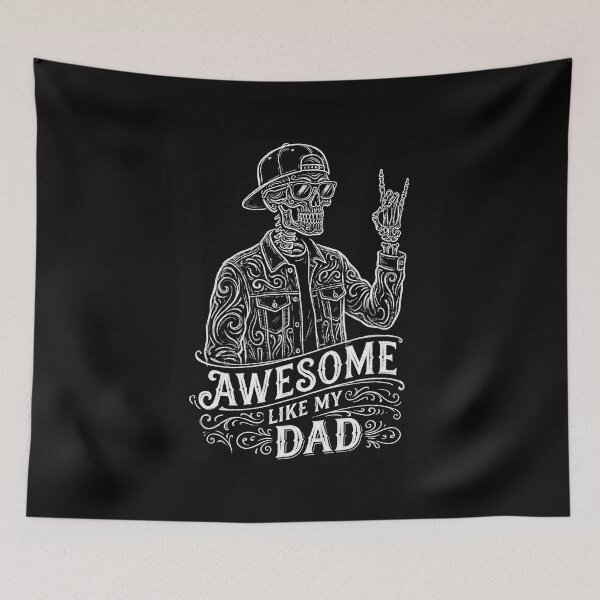 Item preview, Awesome Like My Dad Skeleton Father’s Day Vintage Funny designed and sold by zamiokaline.