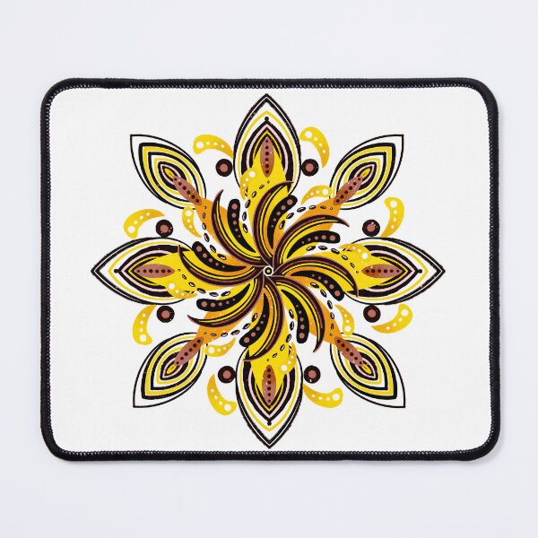 Item preview, Surfers mandala - Brown and Yellow designed and sold by Home Cyn Home.