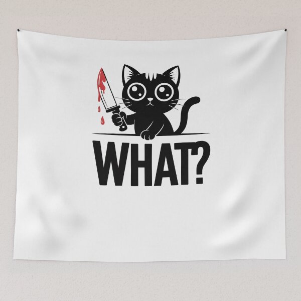Item preview, Funny Horror Cat What Graphic designed and sold by Gallory Hive.