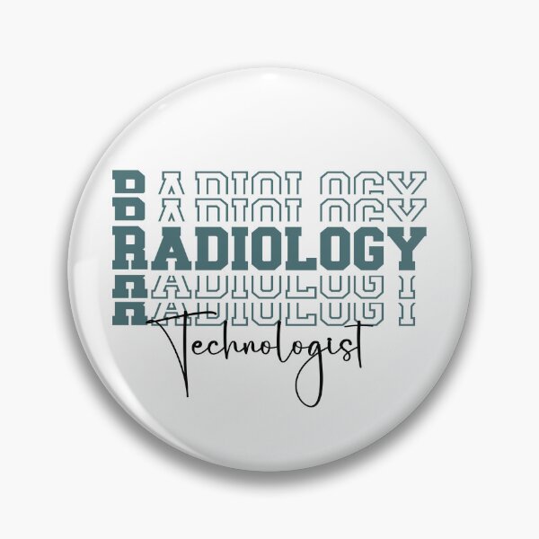 Item preview, Radiology Technologist-blue cascade letters designed and sold by CareWearDesigns.