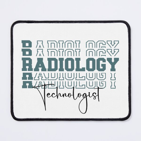 Item preview, Radiology Technologist-blue cascade letters designed and sold by CareWearDesigns.