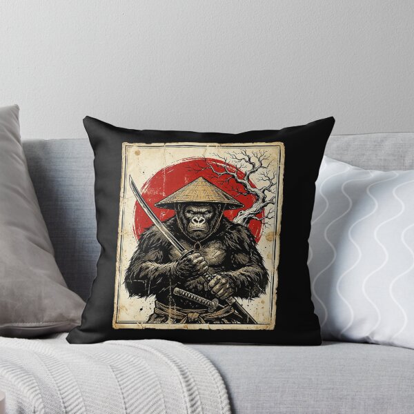 Item preview, Ronin Gorilla Warrior With Vintage Japanese Ink Poster Style designed and sold by titanlevi.