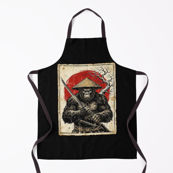 Item preview, Ronin Gorilla Warrior With Vintage Japanese Ink Poster Style designed and sold by titanlevi.