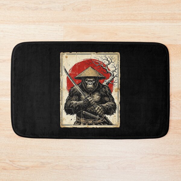 Item preview, Ronin Gorilla Warrior With Vintage Japanese Ink Poster Style designed and sold by titanlevi.