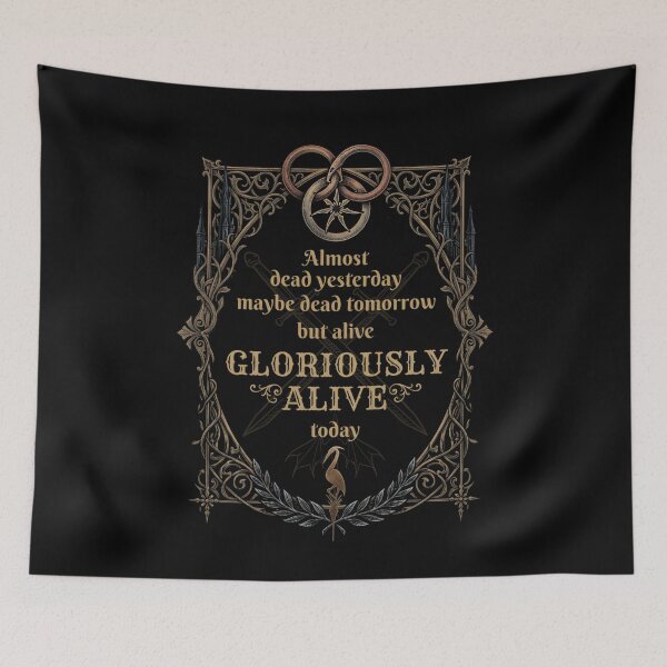 Item preview, Gloriously Alive Today Mat Cauthon Wheel of Time Quote designed and sold by Coloor.