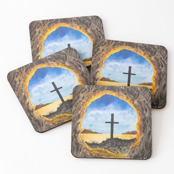 Item preview, He Is Risen  Empty Tomb Watercolor, Christian Easter Wall Art designed and sold by Chris Ott Creates.
