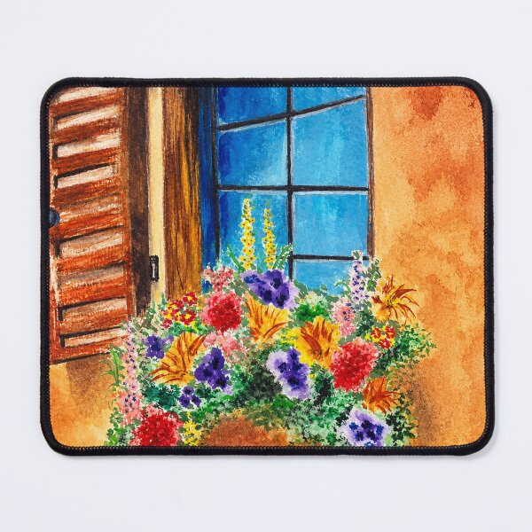Item preview, Mediterranean Floral Window Wall Art designed and sold by TheSlowShore.