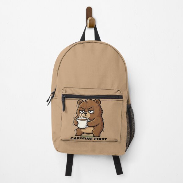Item preview, Caffeine First Bear Shirt – Funny Coffee Bear Meme Tee, Tired Introvert Humor designed and sold by ZyxDes.