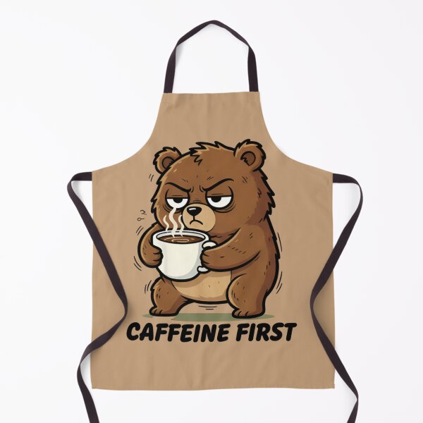 Item preview, Caffeine First Bear Shirt – Funny Coffee Bear Meme Tee, Tired Introvert Humor designed and sold by ZyxDes.