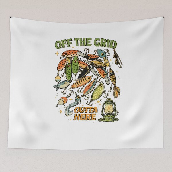 Item preview, Fishing Lures Off Grid T-Shirt designed and sold by Matinez Pink.