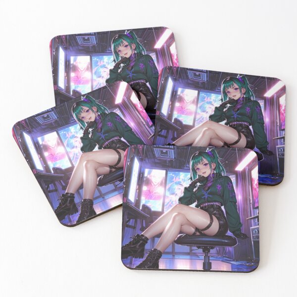 Item preview, Neon Gamer Girl Anime Cyberpunk Style designed and sold by AnimDream .