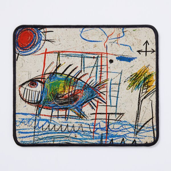 Item preview, Abstract Scribble Fish Drawing With Naive Coastal Sketchbook Style designed and sold by Modaozushi216.