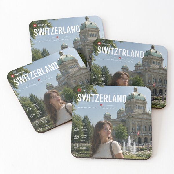 Item preview, Welcome to Switzerland Aesthetic Travel Poster | Swiss Luxury City & Scenic Lifestyle Art designed and sold by Inkora-Art.