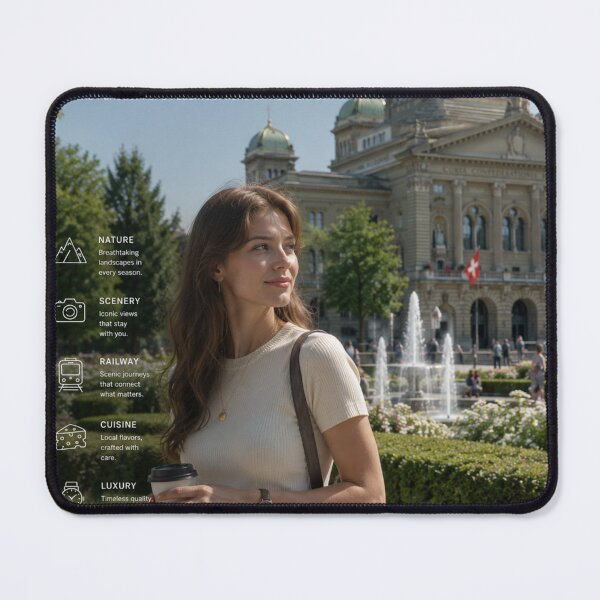 Item preview, Welcome to Switzerland Aesthetic Travel Poster | Swiss Luxury City & Scenic Lifestyle Art designed and sold by Inkora-Art.