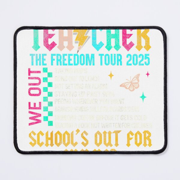 Item preview, Teacher Freedom Tour 2025 Summer Break Last Day Of School T-Shirt designed and sold by SubStudio97.