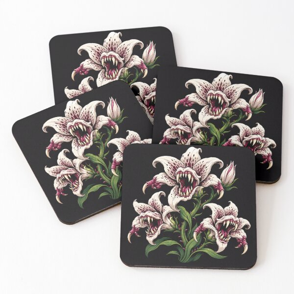 Item preview, Carnivorous Lilies In Vicious Bloom designed and sold by Funny Vintage Stickers And T-Shirts.